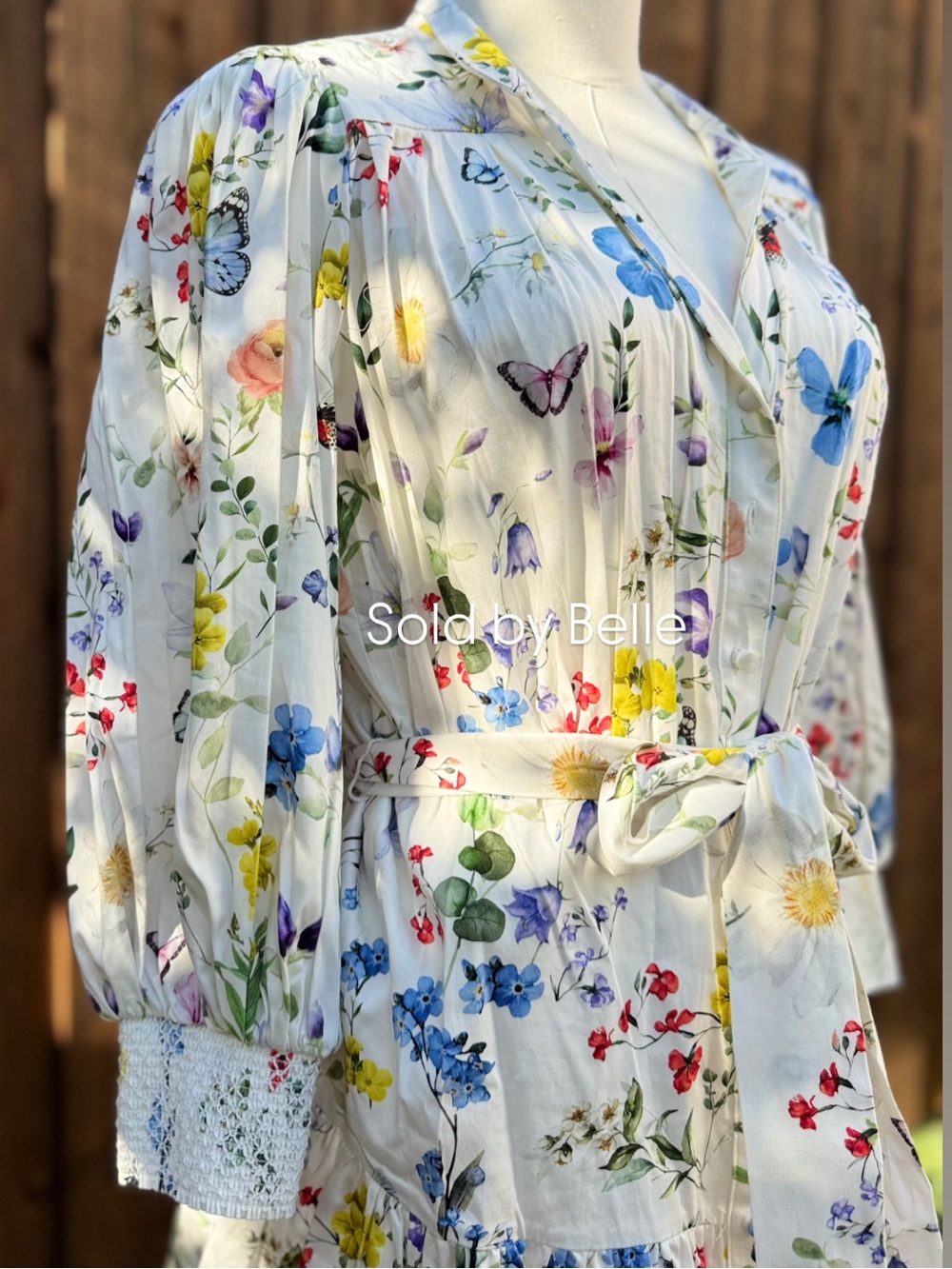 NWT Alice + Olivia Women's Cora Mini Dress Twisting Vines Off White Medium